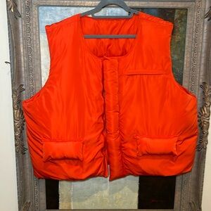 Neon Orange puffer vest